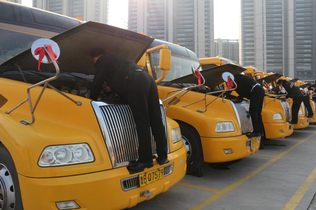 青島：“神獸回籠” 2000余輛溫馨校車全員上崗準備好了