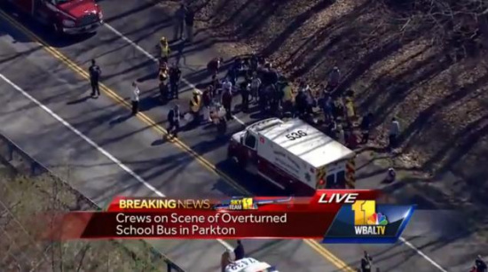 圖為事故現(xiàn)場(chǎng)截圖。圖片來源：WBALTV