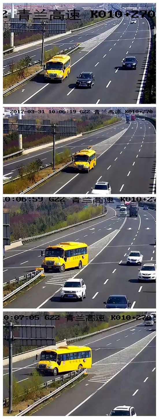 校車司機(jī)太任性 載著41名學(xué)生高速上瘋狂倒車