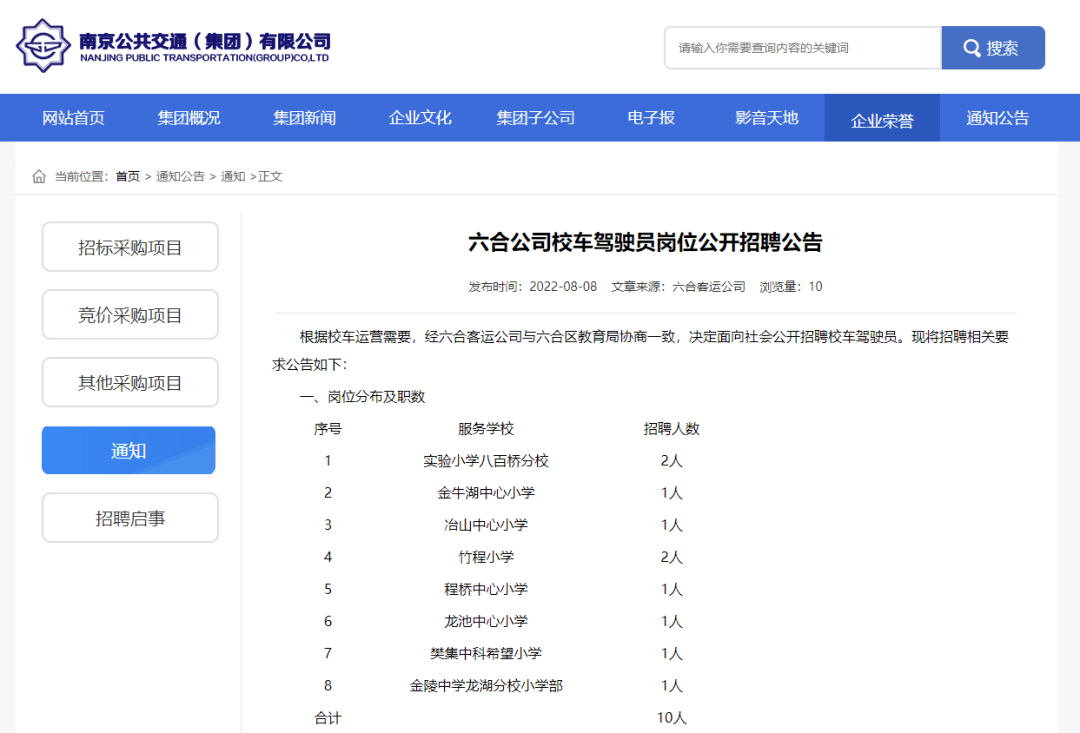 10名！六合招聘校車駕駛員啦！